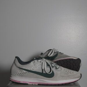 Nike Zoom Streak 6 - Size 11 - White & Teal with Pink Accents
